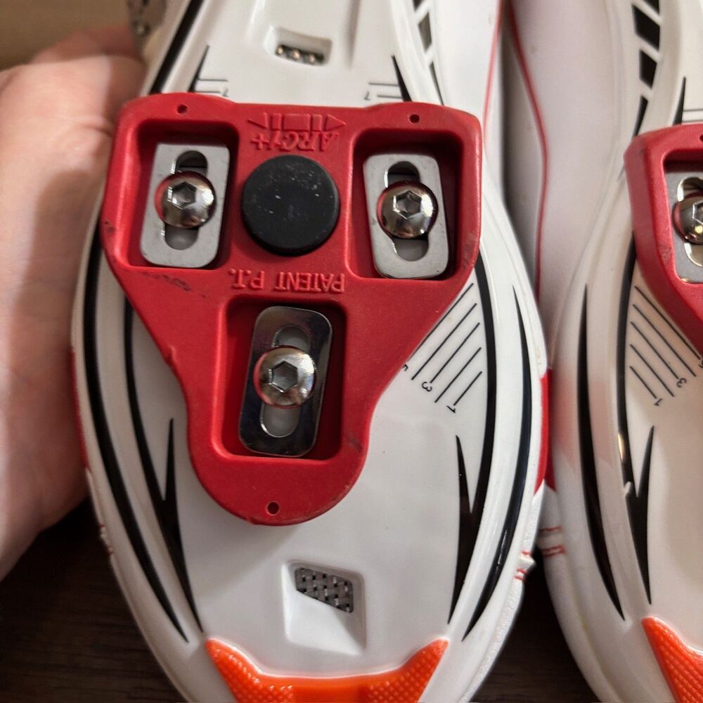 Peloton Original Cycling Shoes White Orange Unisex Sz EU 40/US Men's 7 Women's 9 - Picture 4 of 6